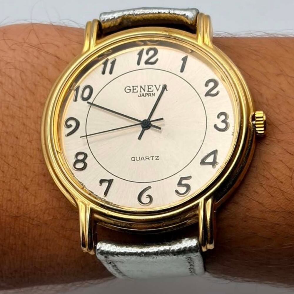 Gold & Silver Geneva Men's Watch